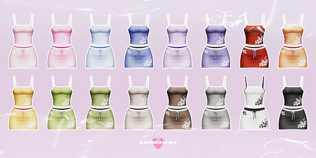 Галерея мода Сет одежды Flower set #1